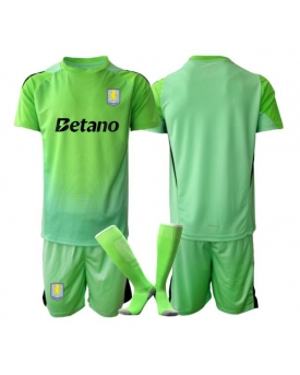 Billige Fotballdrakt Aston Villa Keeper Replika Bortedraktsett Barn 2025-26 Kortermet (med bukser)